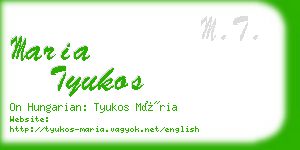 maria tyukos business card